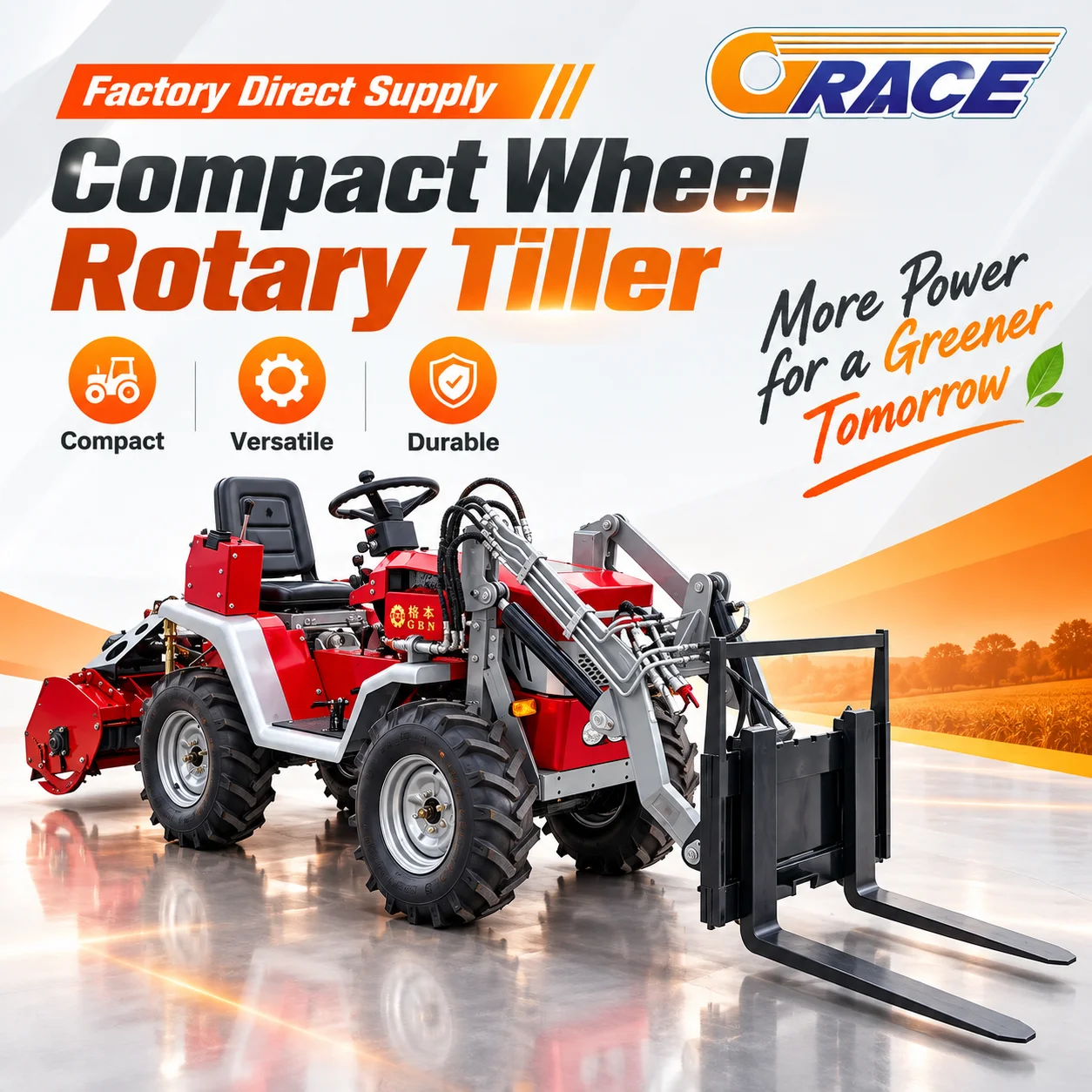 Adjustable Depth Wheel Rotary Tiller Agricultural Soil Tilling Machine High Performance Farm Cultivator For Orchard Management