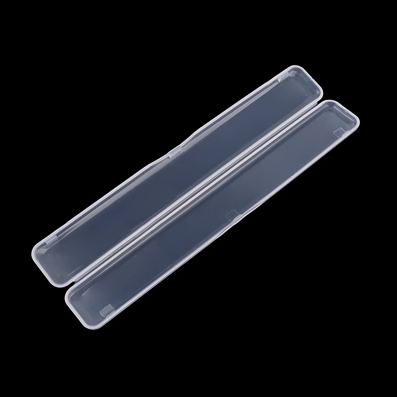 1Pcs Transparent Disposable Storage Box Accessory Nail File & Cotton Swab Organizer - Clear Plastic Storage Solution for Beauty