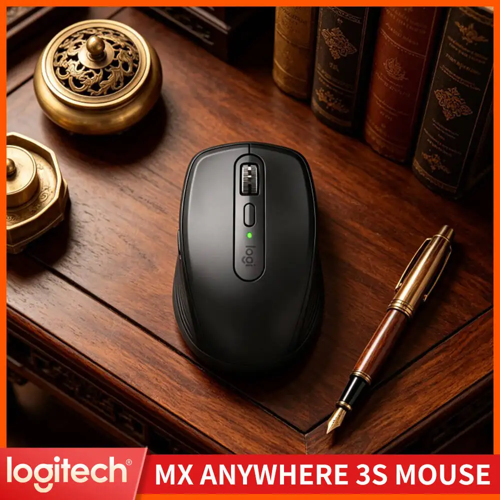 Durable MX Anywhere 3S - 8000 DPI, Hyper-Scroll, Silent Click, Ideal for Stationery Freelance Designer & Travel Office Work