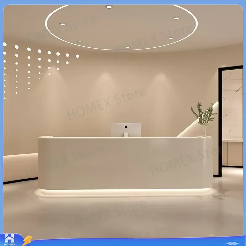 Modern Reception Desk for Beauty Salon Dental Clinic Spa Yoga Studio Simple Front Counter Table Office Business Checkout