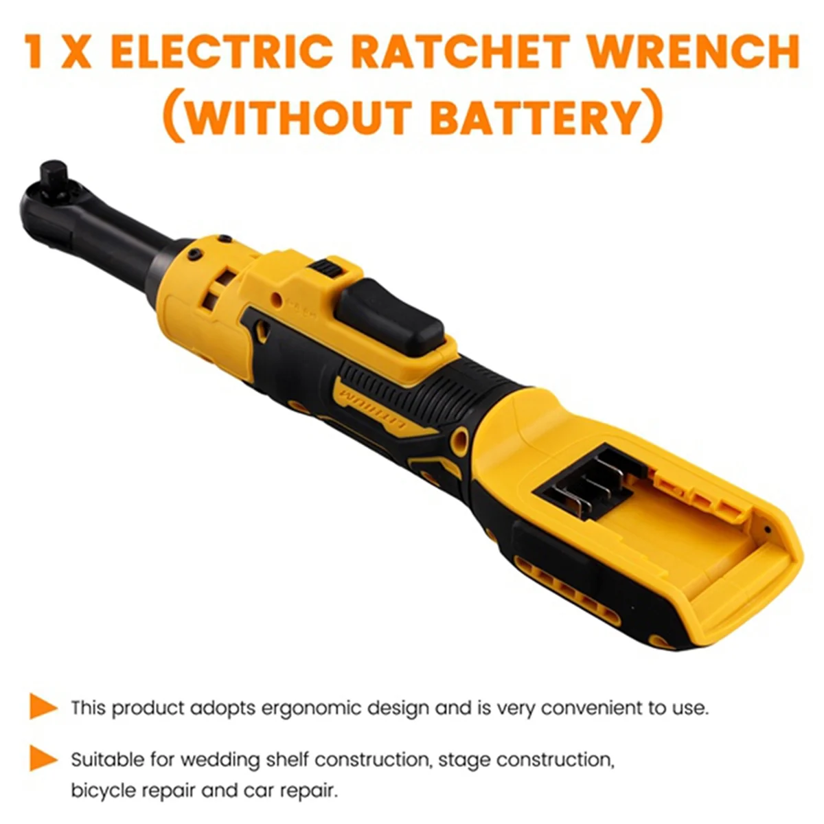 N18R Extended Electric Ratchet Wrench Brushless Driver 1/2Inch Impact Removal Screw Nut for 18V 20V Battery