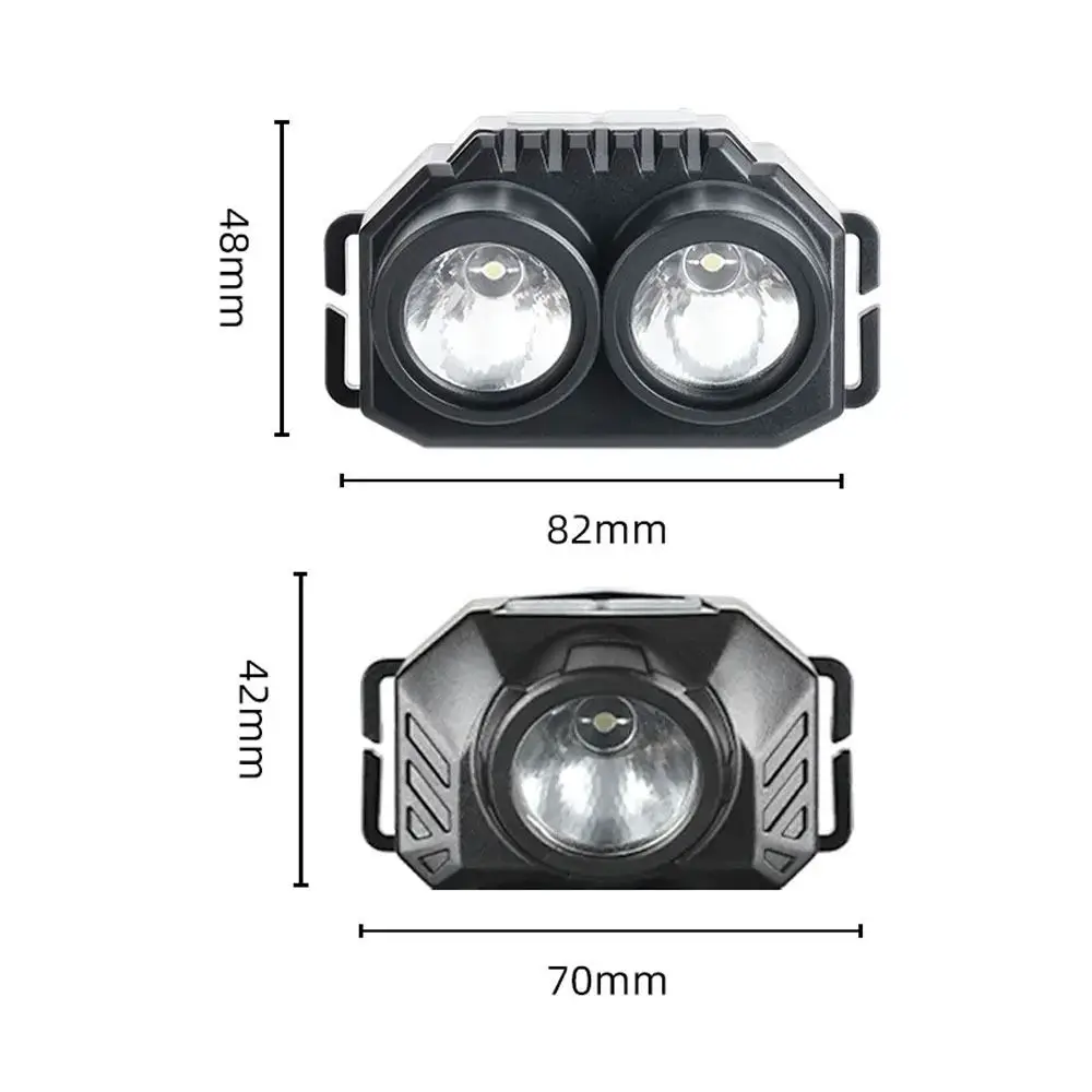 Novo super brilhante led farol cabeça-montado à prova dwaterproof água noite pesca farol forte luz iluminação lanterna noite equitação