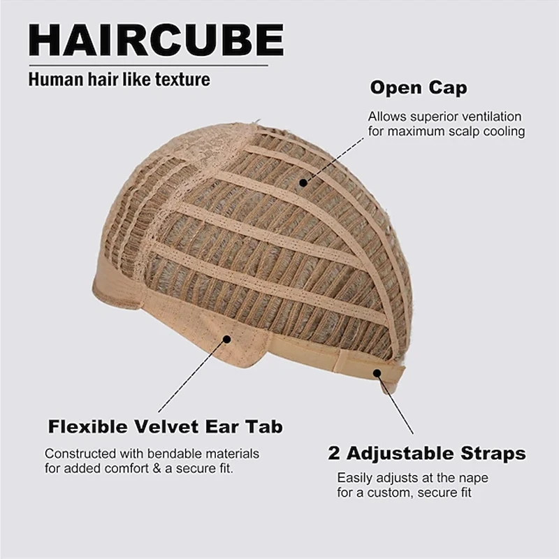 HAIRJOY Synthetic Wig Curly Fluffy Bob Wig Short Light golden Synthetic Hair for Women