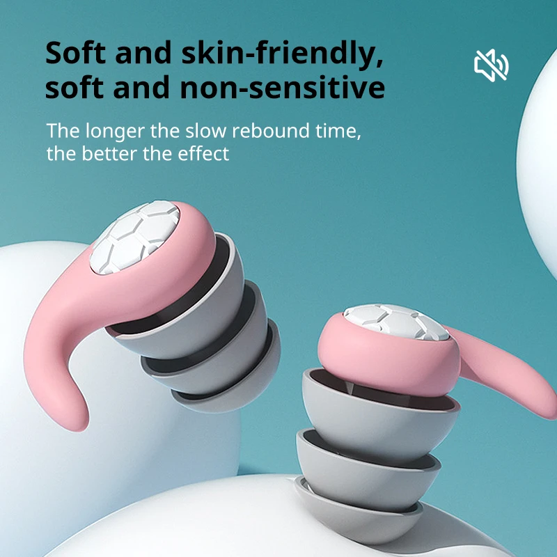 Noise Reduction Earplug Ear Protection Plugs Soft Nano Silica Sleeping Gel Comfortable Earplug Waterproof Travel Work Swimming