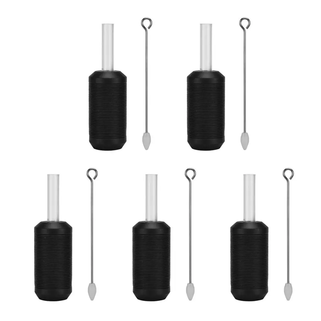 

Черная силиконовая трубка-ручка для тату-машинки 25 мм с держателем для картриджей с иглами для профессиональных тату-машинок и студийных инструментов