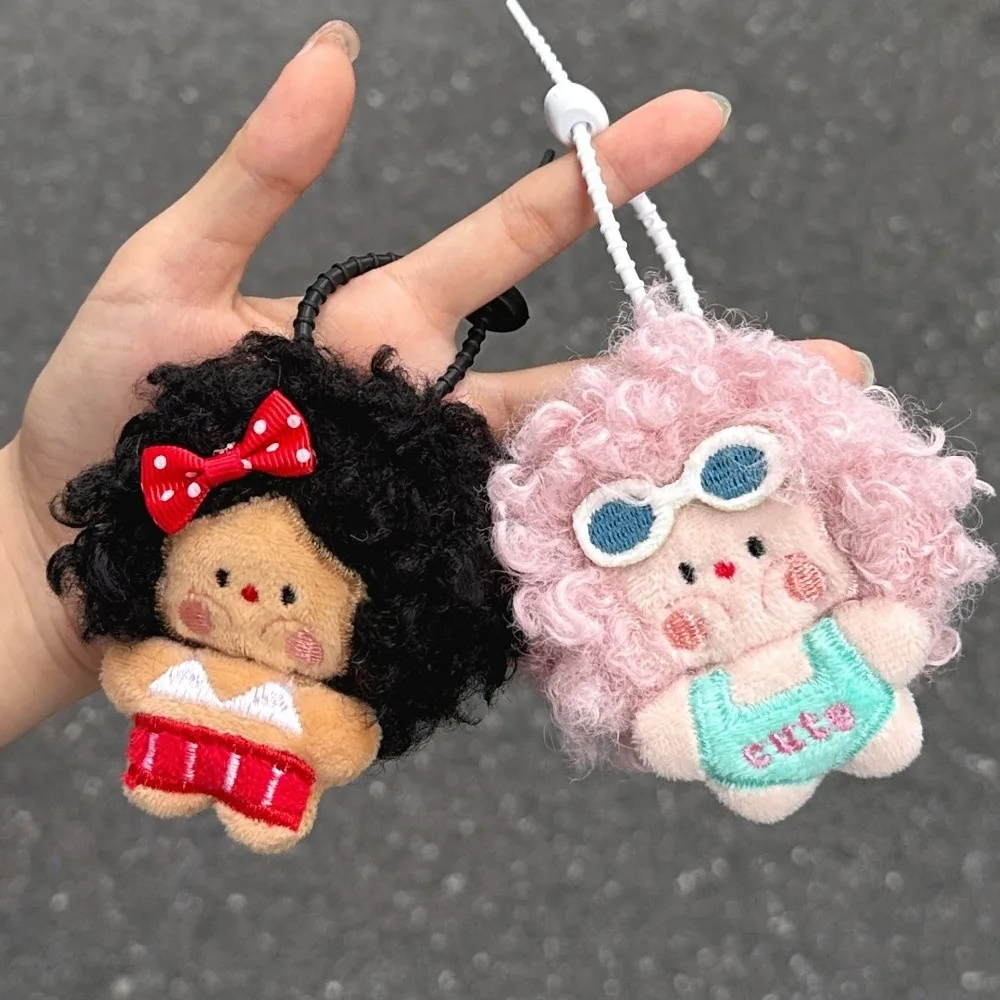 Stuffed Figure Bag Pendant Dolls Cartoon Little Girls Keychain Plushie Bag Pendant Soft 8cm Size Cute Keyring Doll