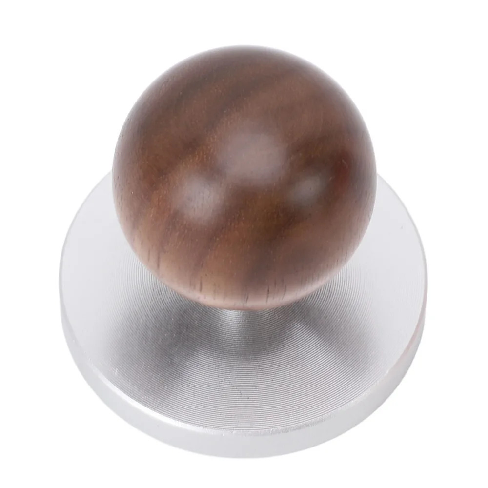 Wooden Handle Coffee Tamper 51/58mm Diameter Small Size Espresso Press Flat Base Professional Grade Uniform Pressing Tool
