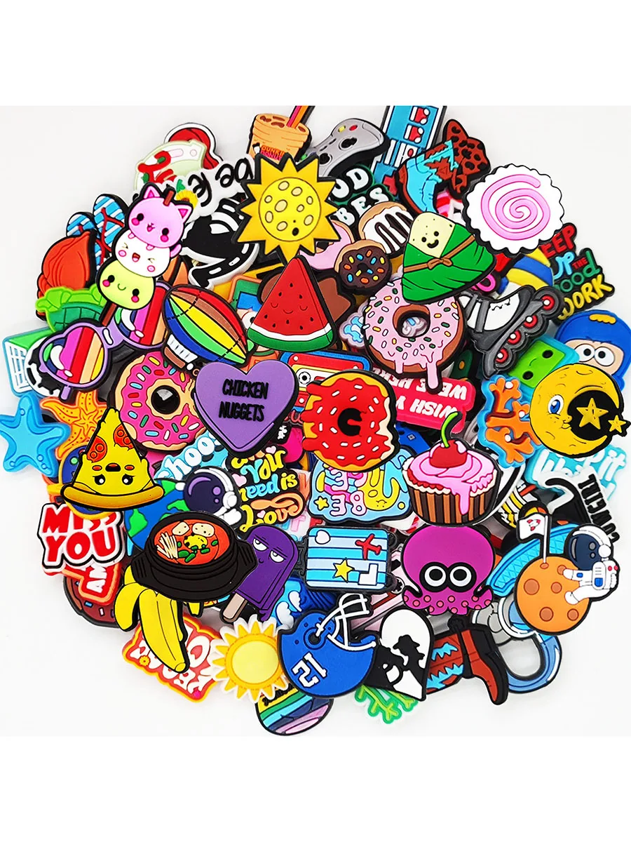 Breloques de chaussures pour sandales, accessoires de décoration de chaussures, épingles à chaussures de qualité supérieure, super cadeau pour adolescents, hommes et femmes, 10 à 100 pièces aléatoires