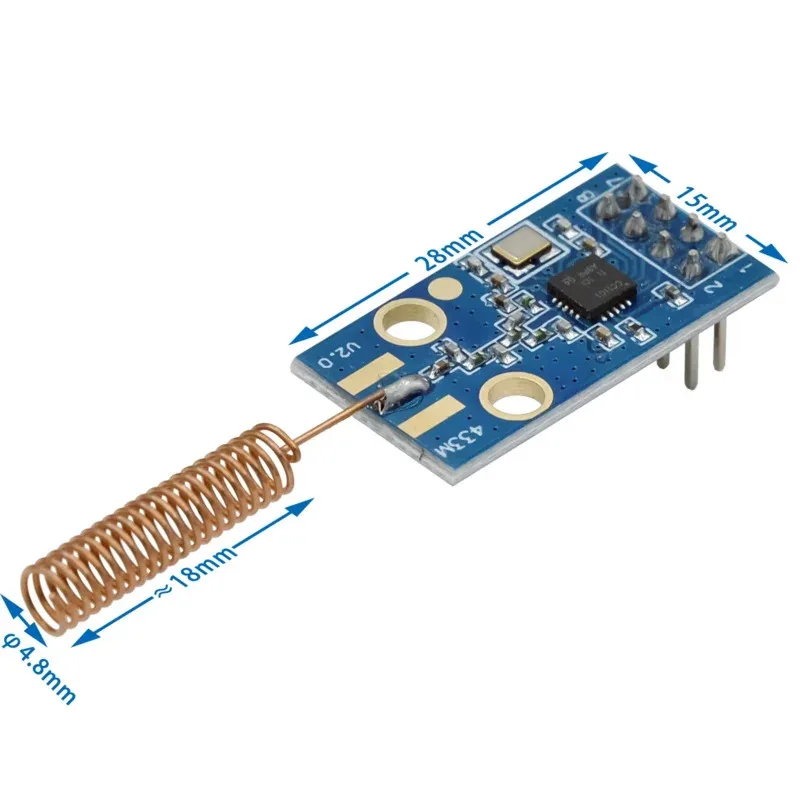 Modulo Wireless CC1101 con Antenna SMA, Ricetrasmettitore Wireless per Arduino 433M, Modulo Ricetrasmettitore Dati e Antenna (1-10 Pezzi)
