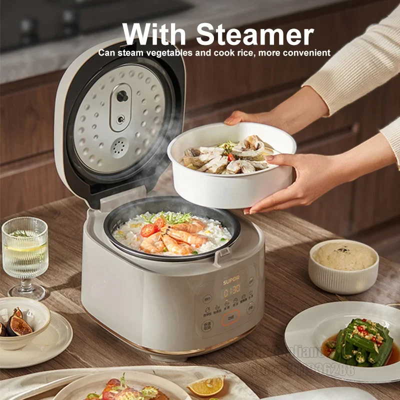 SUPOR 3L Rice Cooker 1-5 People 220V Electric Cooker Non-Stick Pot Smart MultiCooker Steamed Rice Pot For Home SF30FC0055