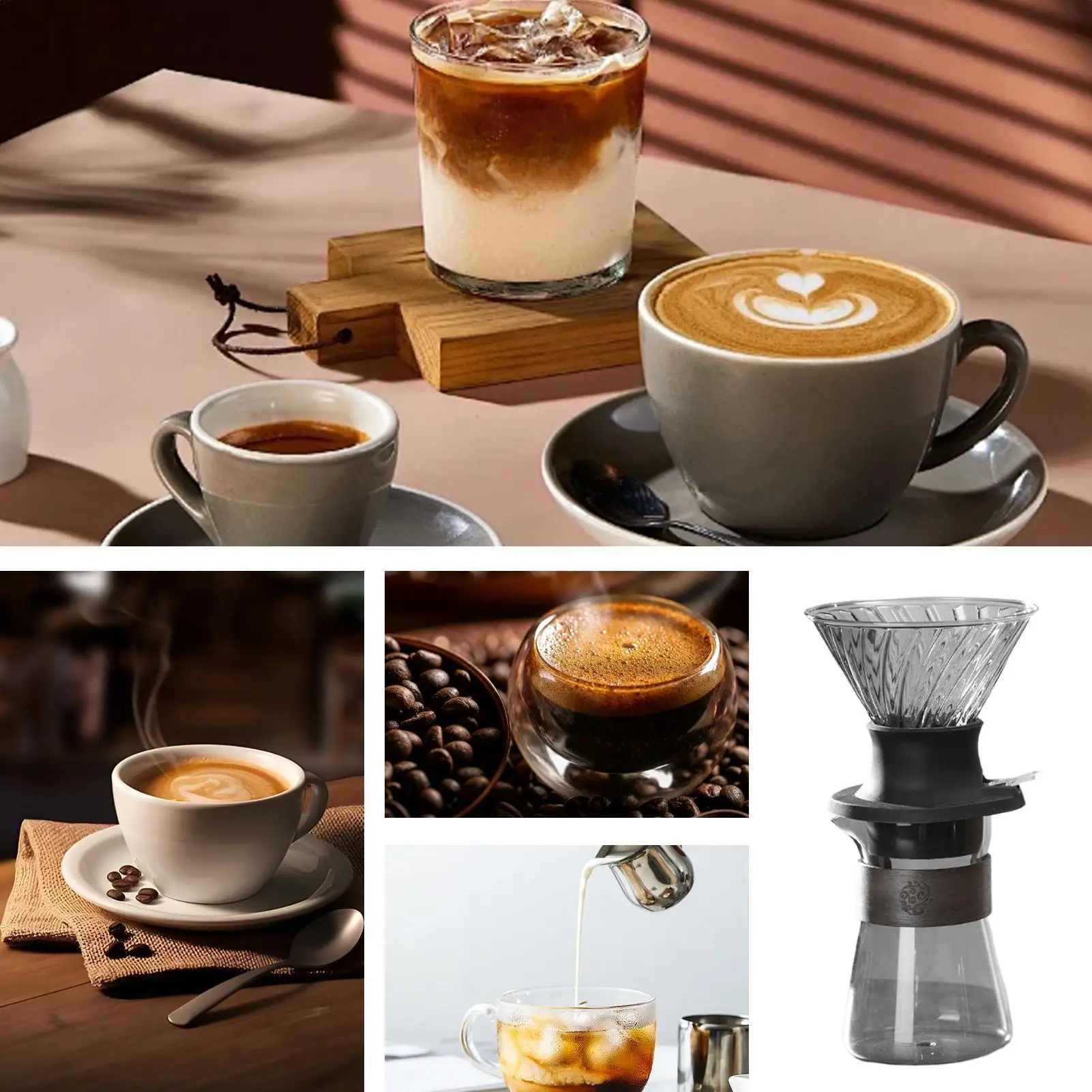 

Pour Over Coffee Maker Pour-Over Coffee Maker Brew Cup Quick Filtration Easy Extraction Detachable Tool For Home Husband Father