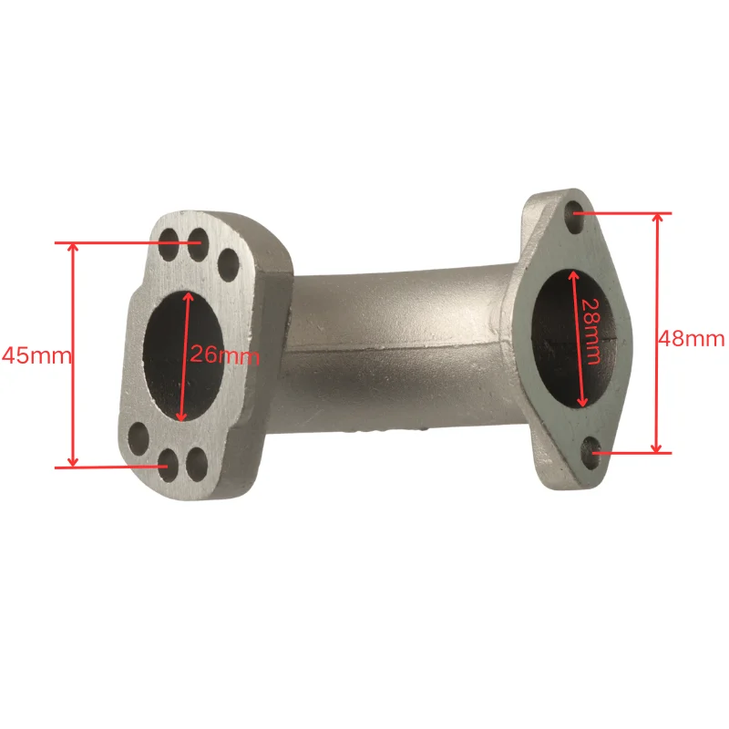 26mm 28mm Manifold ATV Adapter Intake Inlet Pipe For 125cc 140cc 150cc 160cc 200cc Motor Pit Bike Scooter Round Slide Carburetor