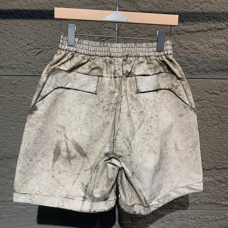 HKSH 2026 Summer New Men Tide Punk Washed Tie-dye Deconstructed Safari Style Pocket Luxury Trendy Shorts Chic Ins Capris HK24210