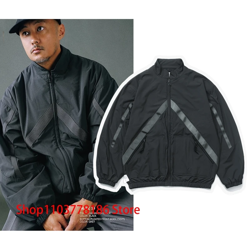 Popular Couple Streetwear MADNESS Jacket Nylon Webbing Simple Sports Style Outdoors Loose Windproof Madness Zipper Coat