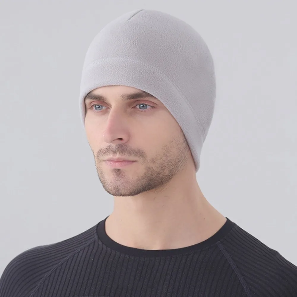 

Удобные флисовые зимние шапки для бега, однотонные теплые шапки для бега, зимняя спортивная кепка, дышащая мягкая уличная теплая шапка унисекс