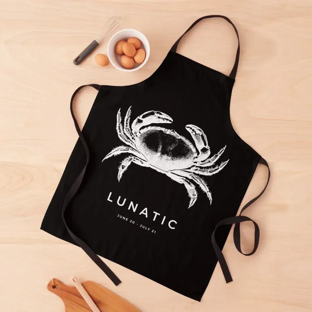 

Cancer 'Lunatic' Dark Zodiac Apron cleanings kitchen girl Apron