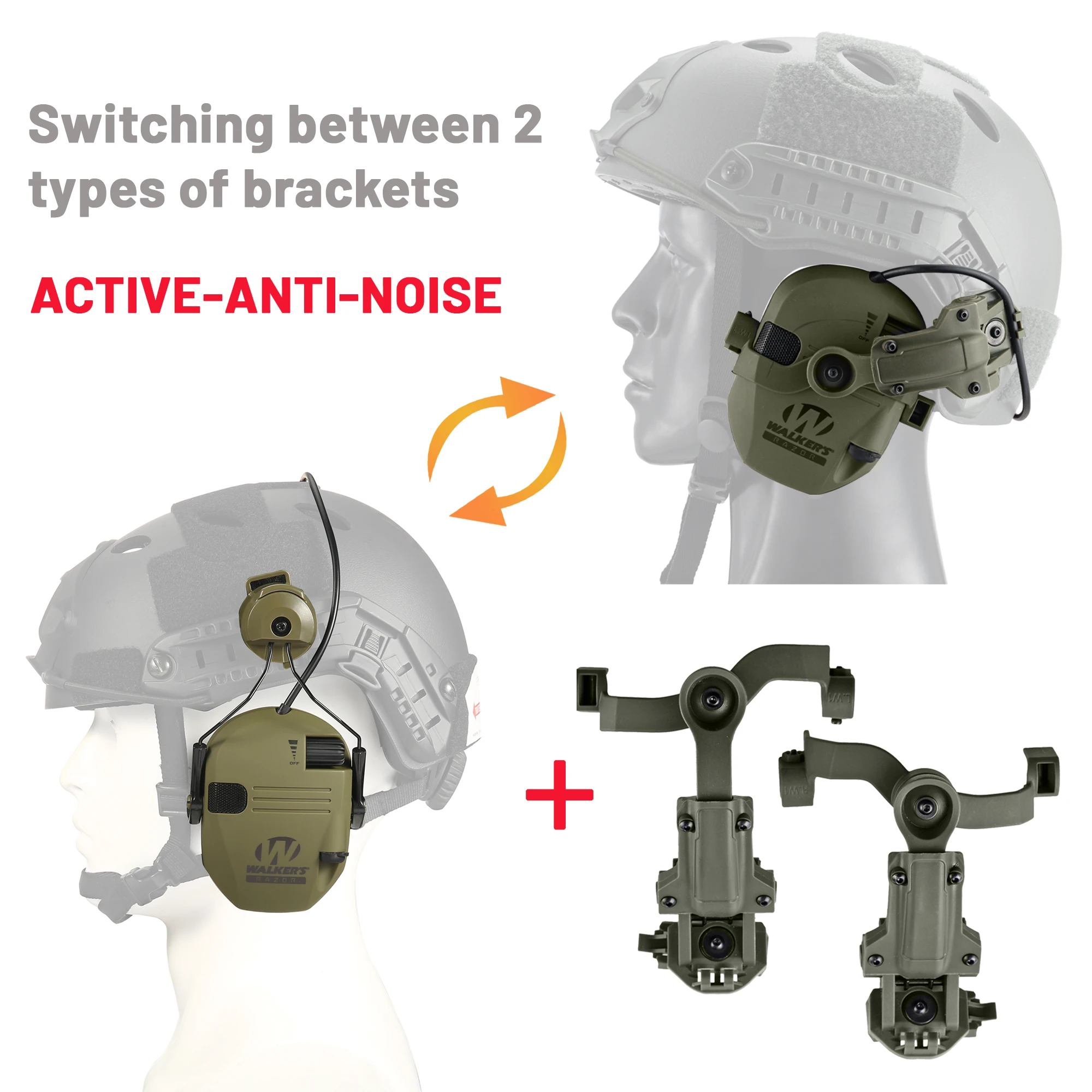 

DIY New Generation Tactical Headset Military Hunting Shooting Noise Cancelling Headphone for FAST Helmet Wendy M-LOK ARC Headset