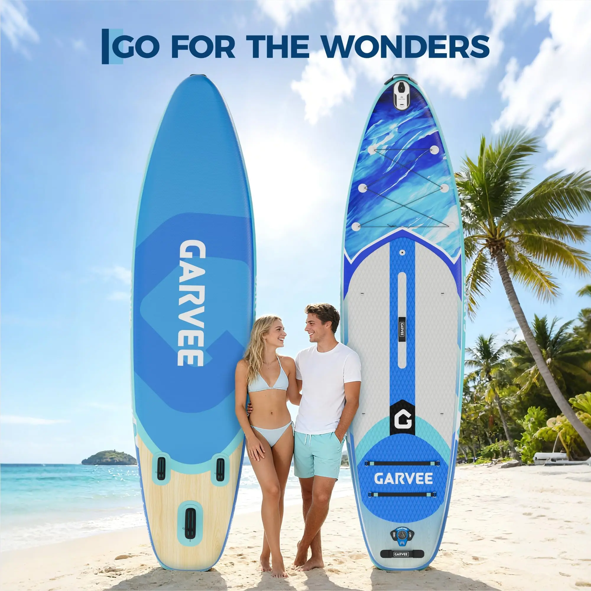 Opblaasbare Rise Up Paddle Board Stand-up Paddleboard complete sets met verstelbare peddel/handpomp voor buitensporten op het water - afbeelding 2