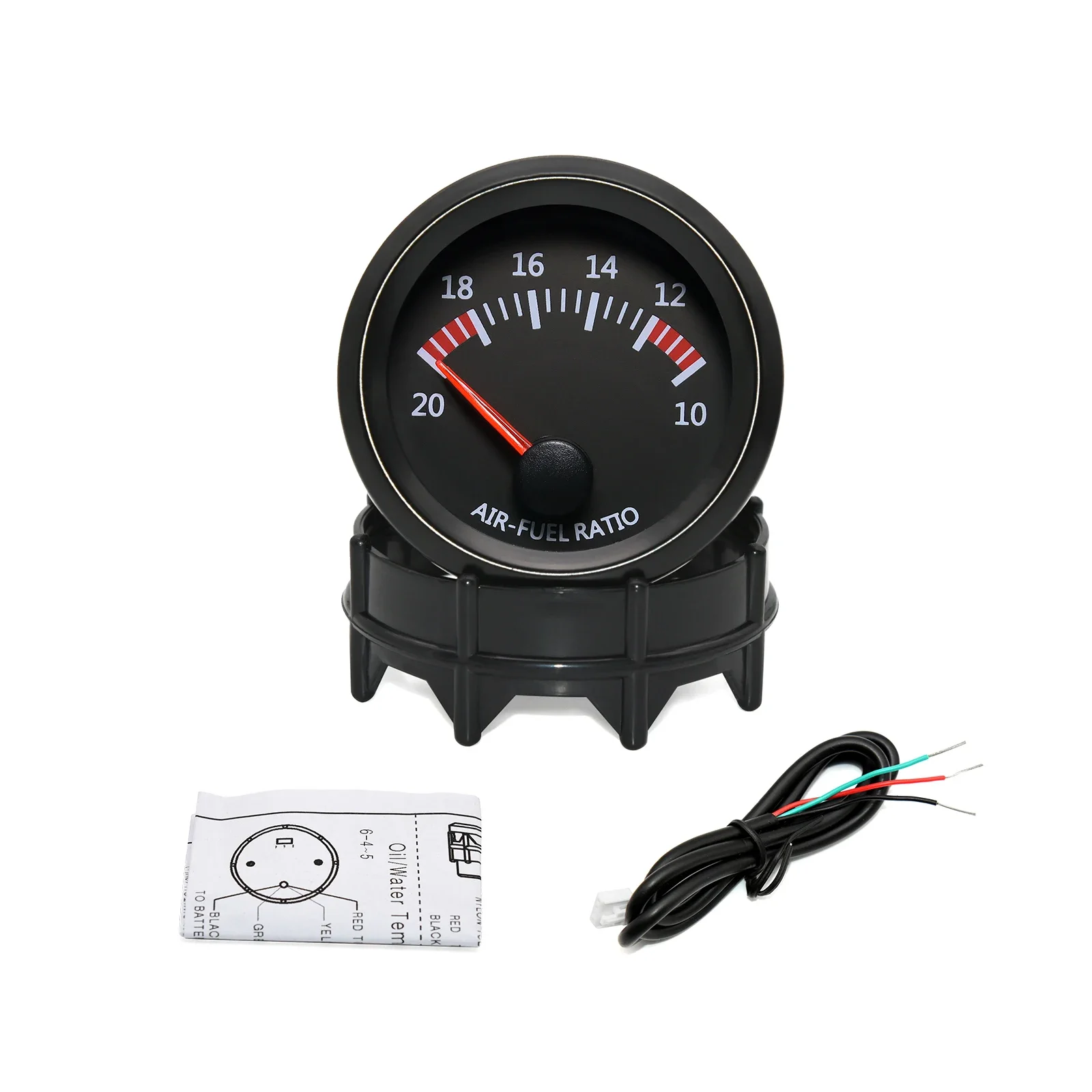 52mm Car Auto Air Fuel Ratio Gauge Car AFR Gauge with With Narrowband O2 Oxygen Sensor White LED Backlight Fit for 12V Car