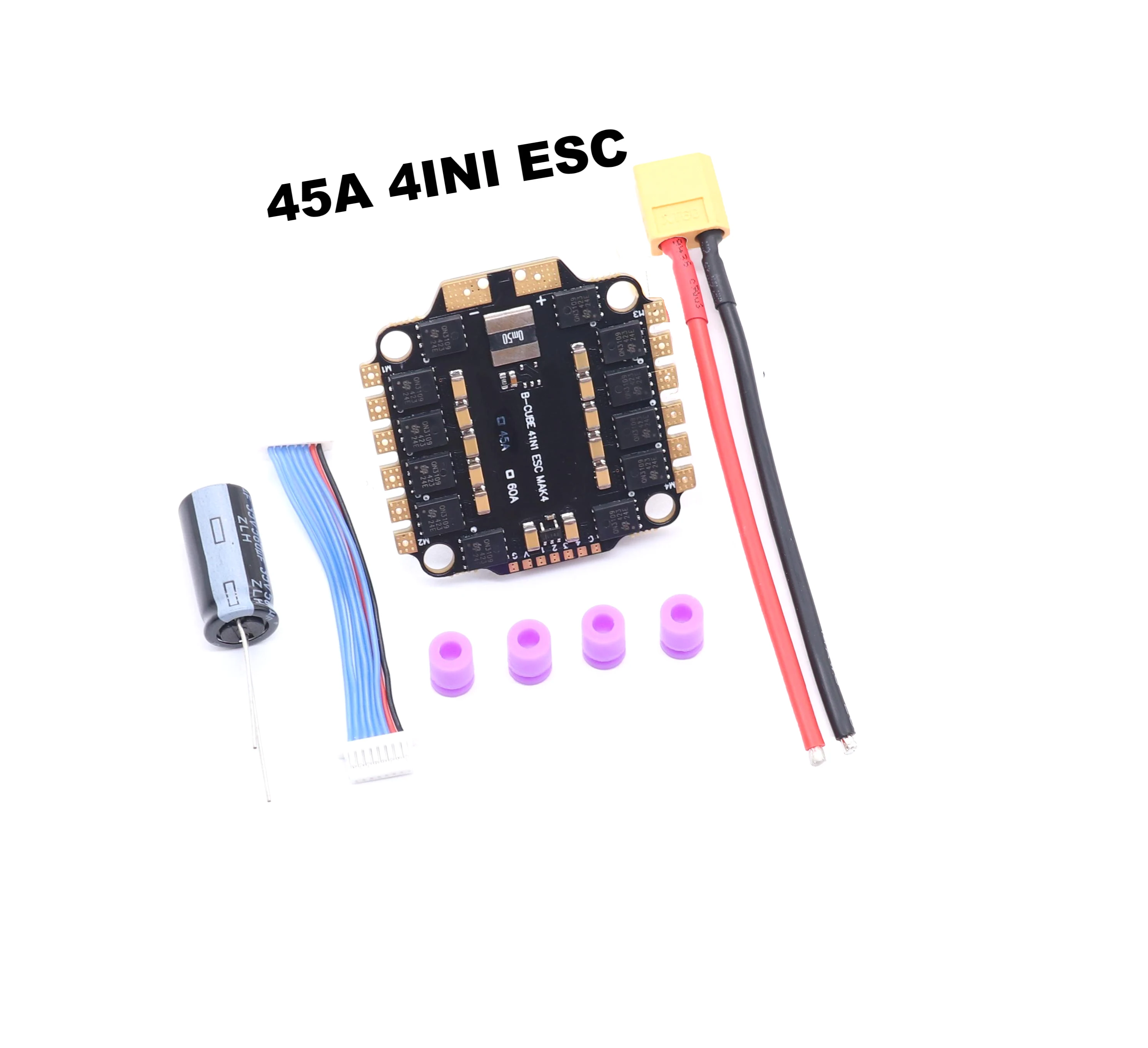 BLHELI_S 4IN1 45A /60A ESC Supporting 3-6S brushless motor Support DShot300 600/Multishot/Oneshot/PWM FPV UAV F4 Flight Control