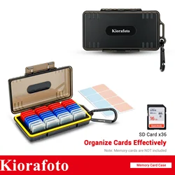 Étui rigide étanche pour cartes SD, étui en plastique transparent individuel, 36 cartes SD, SDXC, SDHC, EvaluStorage