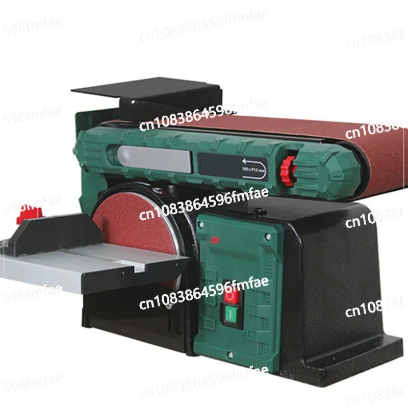 Disco abrasivo e macchina a nastro 220V Lucidatrice per la lavorazione del legno 550-750W Macchina per trafilatura di filo metallico Affilatrice per carta vetrata da tavolo