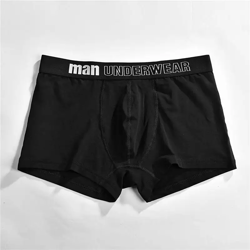 3 PCS/LOT Men\'s Boxer Shorts, Pure Male Cotton Underpants, Comfortable Man Underwear Solid Cueca, 6 Colors S M L XL XXL XXXL