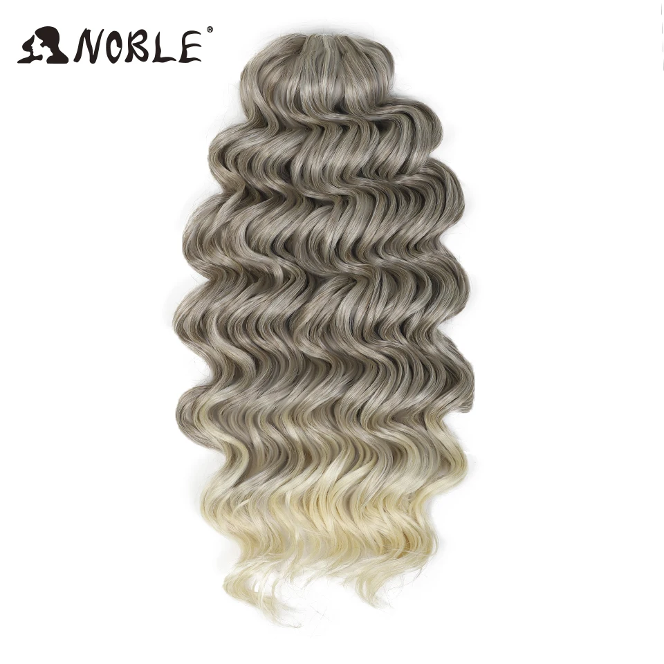 Noble Hair Twist Crochet Lockiges Haar 16“ Regenbogenfarben Tiefe Welle Flechthaar Ombre Blond Wasserwellen Flechthaarverlängerungen – Detail 34