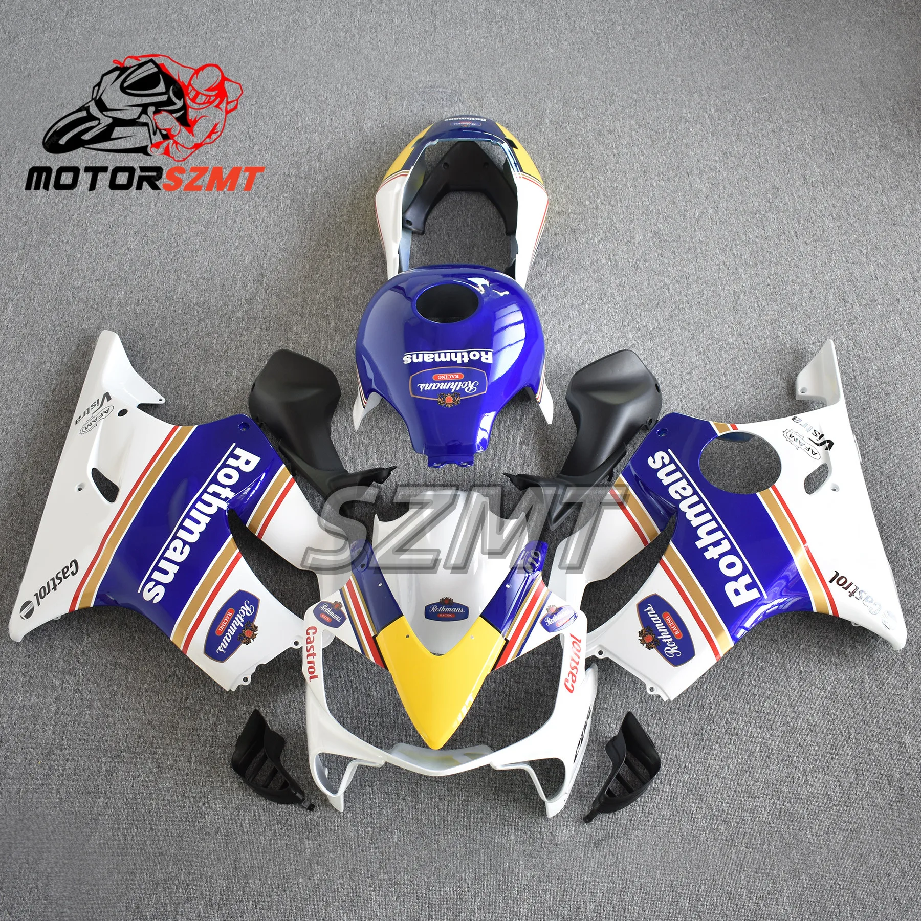 

ABS Plastic Fairing For HONDA CBR 600 F4I 2001 2002 2003 White Blue Fairings Kit CBR600 F4I 2001 2002 2003