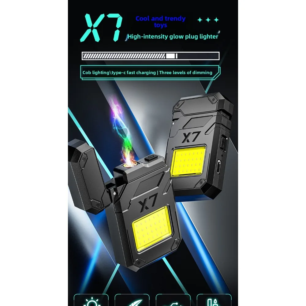 Multifunctional X7 Electric Heating Wire Ignition Flashlight - Super Bright Rechargeable Long Battery Life Mini Portable