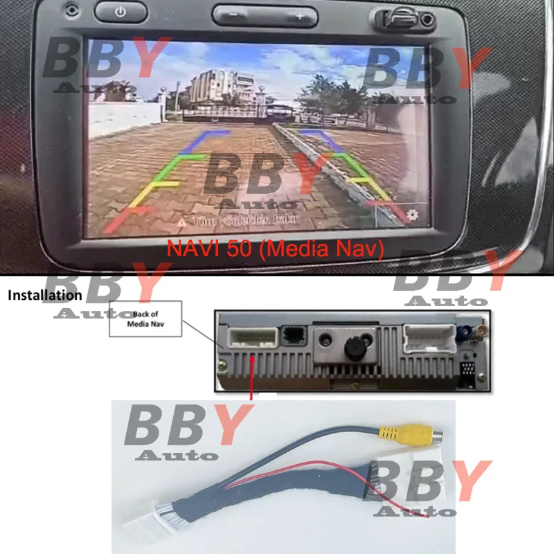 REAR VIEW CAMERA ADAPTER CABLE FOR OPEL MEDIA NAV MOVANO VIVARO NAVI 50 Media Nav HD NTSC BACKUP PARKING REVERSING CAMERA