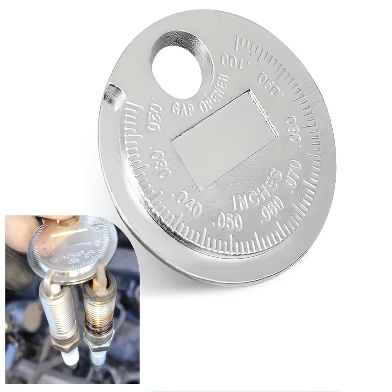1/2 piece spark plug gap gauge measuring tool, coin-shaped, 0.6-2.4 mm range spark plug specification measuring tool - view 2