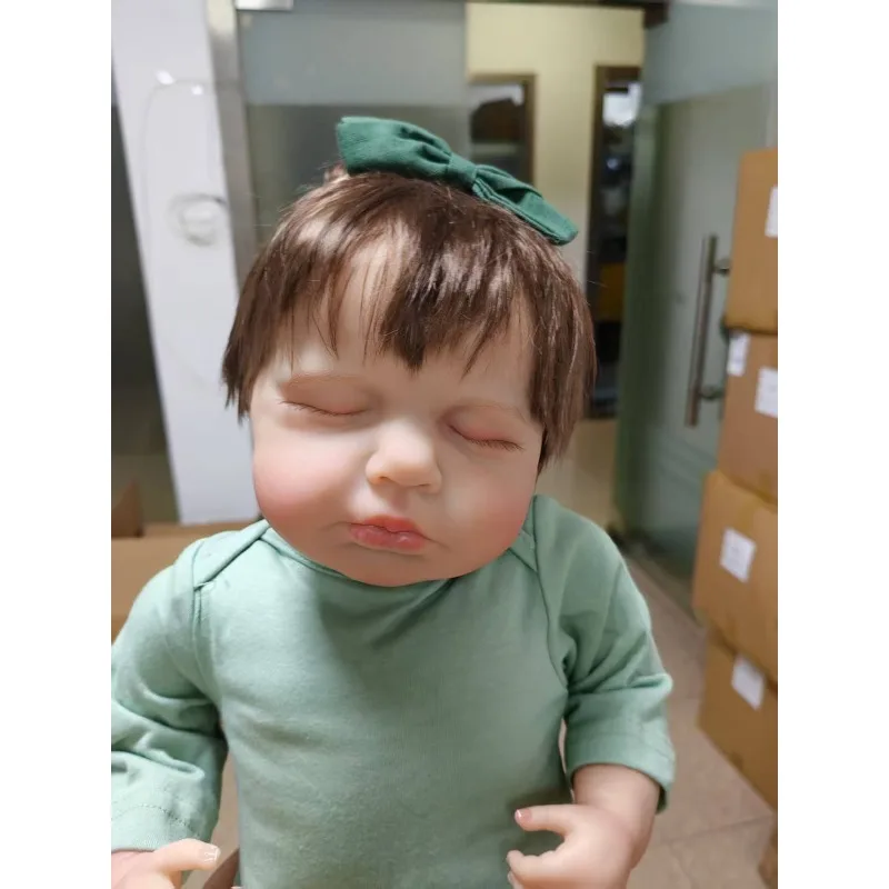 49 cm LouLou Stesso alla foto Bambola da ragazza rinata con capelli radicati a mano realistici con set di abbigliamento alla moda