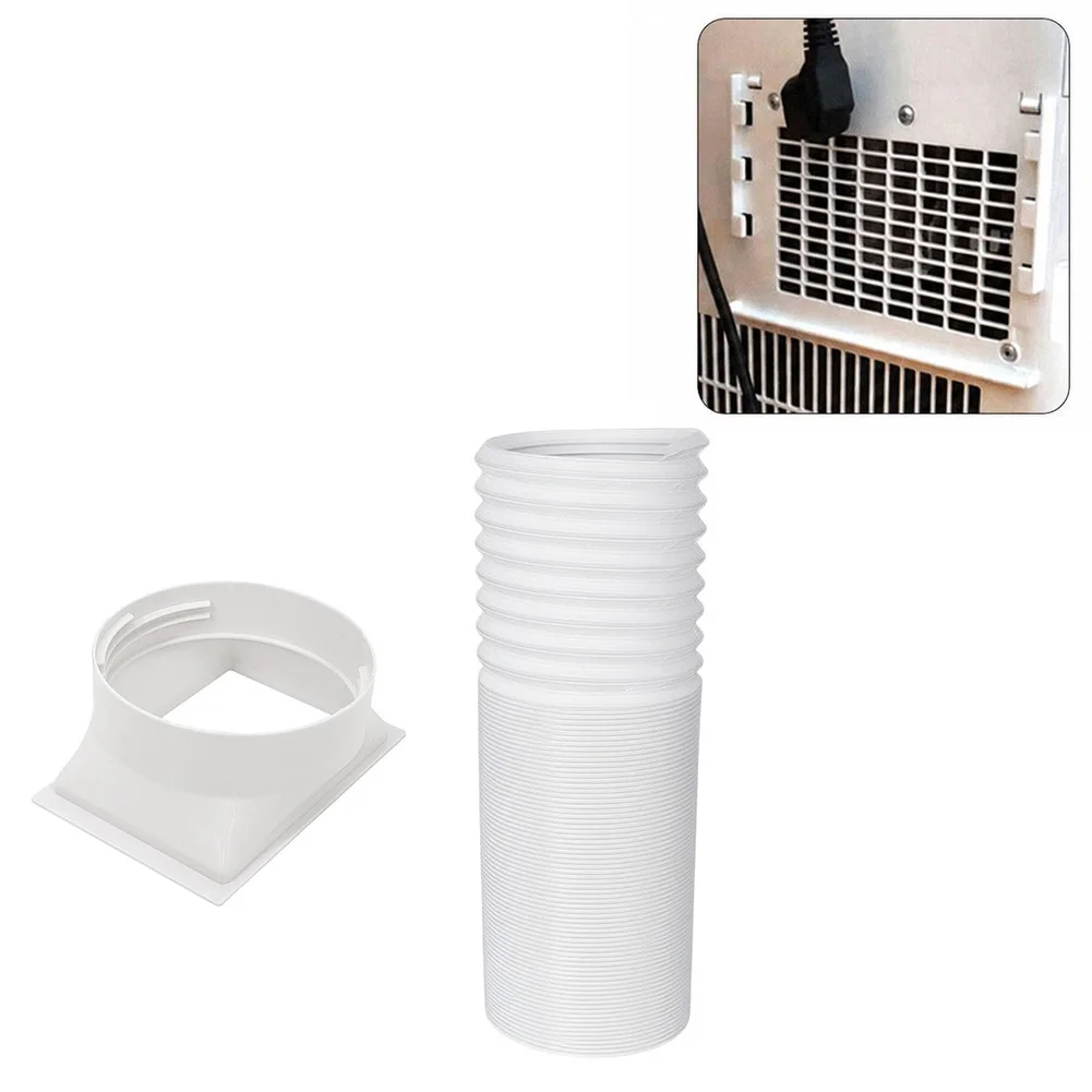 Portable Air Conditioner Hose With Square Connector 5.9 Inches Adjustable Length 150-300cm Telescopic Cooling Tools Spare Parts