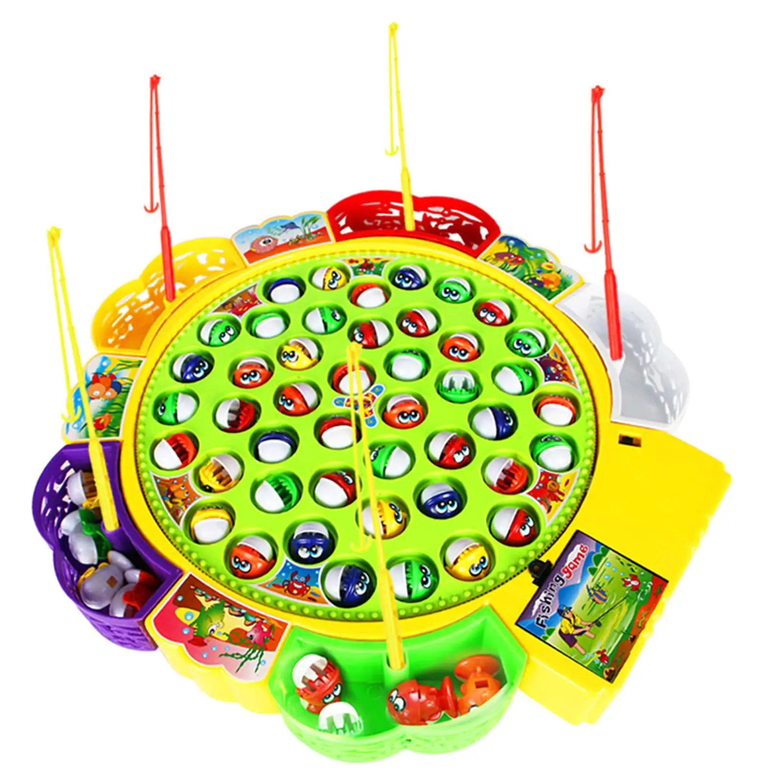 Planche rotative électronique pour enfants, jouet cadeau, 2 poissons, 45 poissons, filles