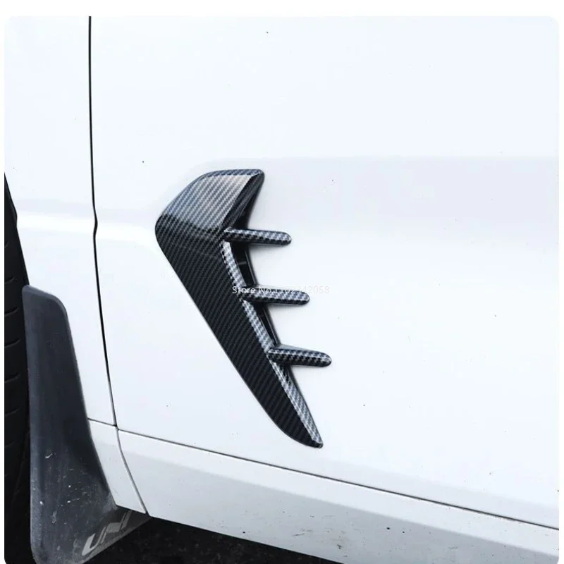 

For Changan UNIK UNI-K 2021-2024 Accessories ABS Carbon Look Car Side Wing Fender Door Emblem Badge Anti Scratch Stickers Trim