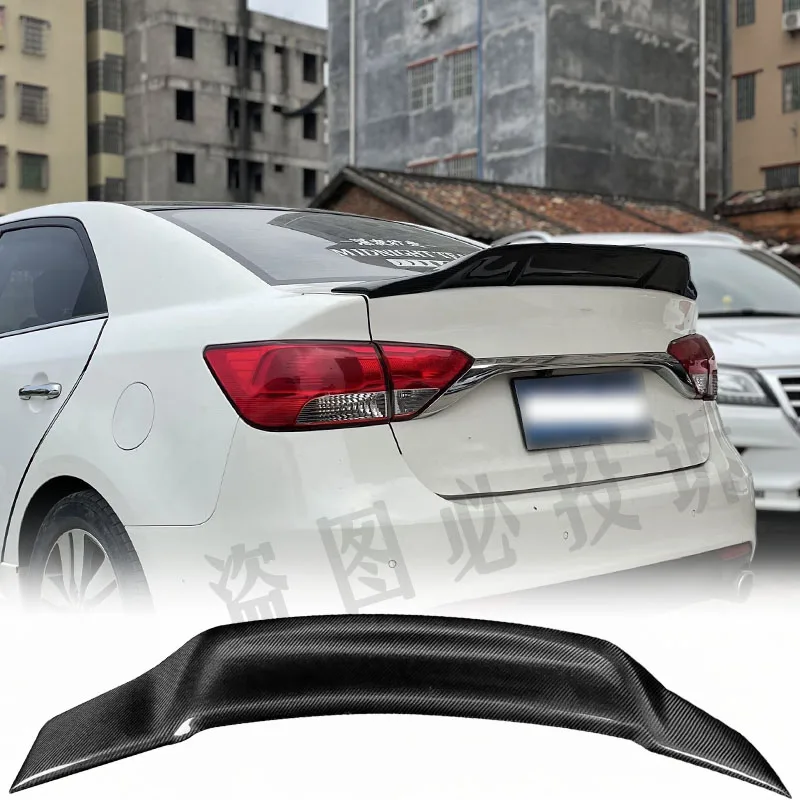 

For Kia Forte 100% Real Carbon Fiber Highquality Rear Spoiler Trunk Lid Diffuser R Styl Kia Forte 2009-2016