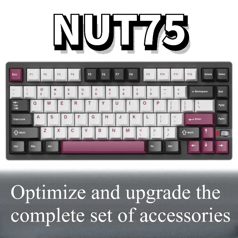For Vika NUT75 Positioning Plate Sound Pack Set PORON Sandwich Bottom Cotton IXPE Axis Underlay for Keyboard Upgrade Accessories