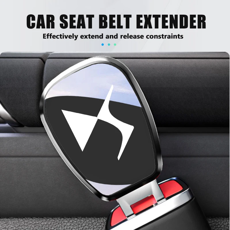 Car Logo Seat Belt Clip Adjustable Extension Plug Auto Accessories For DS SPIRIT DS4S DS3 DS5 5LS DS6 DS7 DS9 E-Tense WILD RUBIS