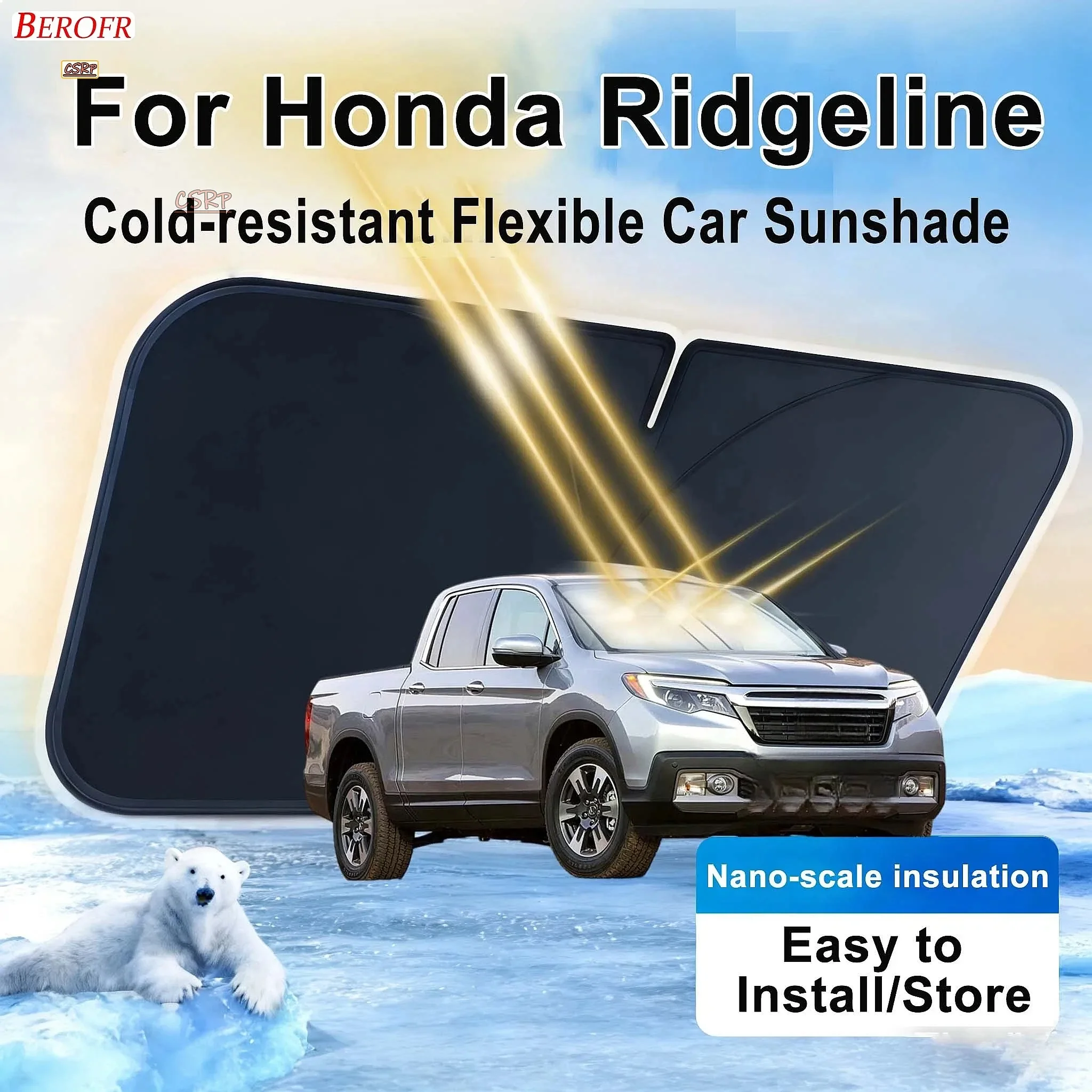 For Honda Ridgeline 2021-2026 Car Windshield Sunshade Cover Front Window Sun Shade Heat Insulation Summer Auto Accessories