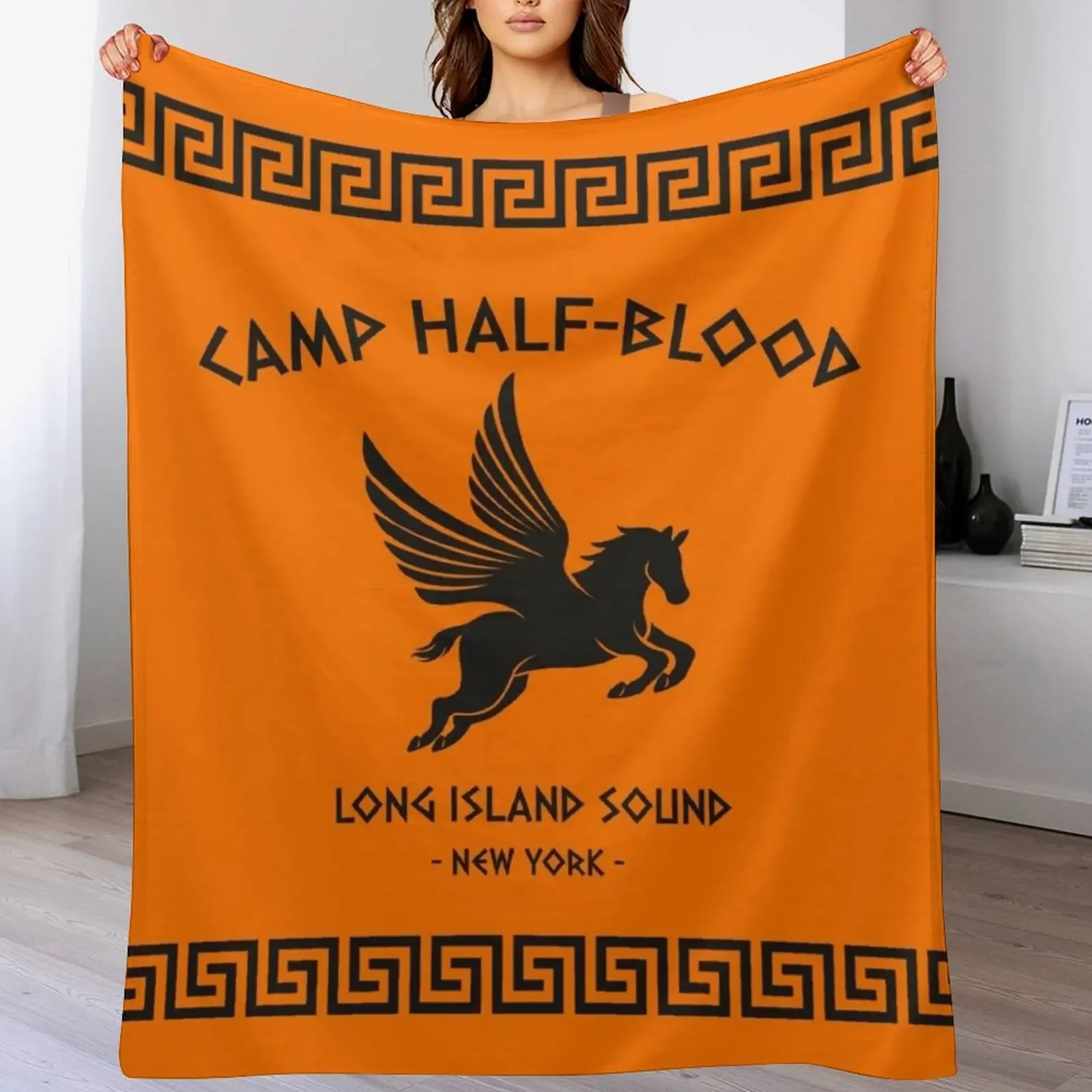 Camp Half-Blood Throw Blanket Soft Warm Blanket Gift for Grandparents