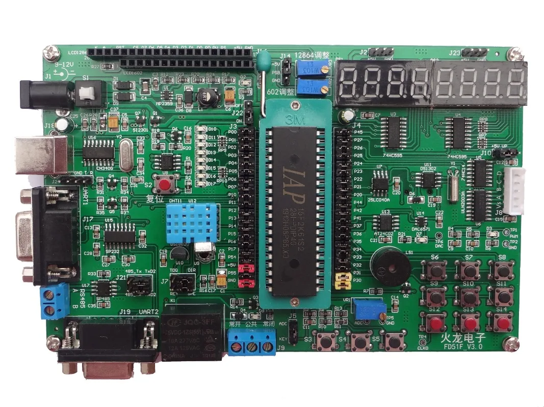 Fd51f, Iap15f2k61s2, Stc8a8k64s4a12, Stc15w408as Development Board