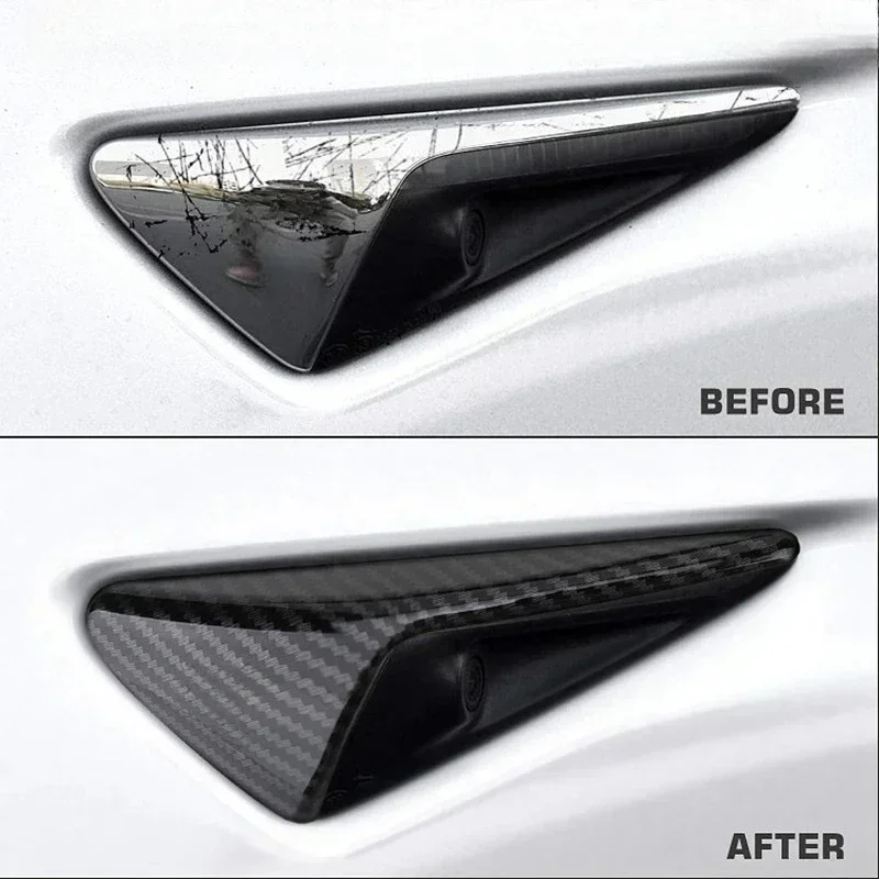 For Tesla Model Y/3+ Highland 2024 Side Camera Cover Wing Fender Protection Sticker Turn Signal Trim Cover Refit Accessories