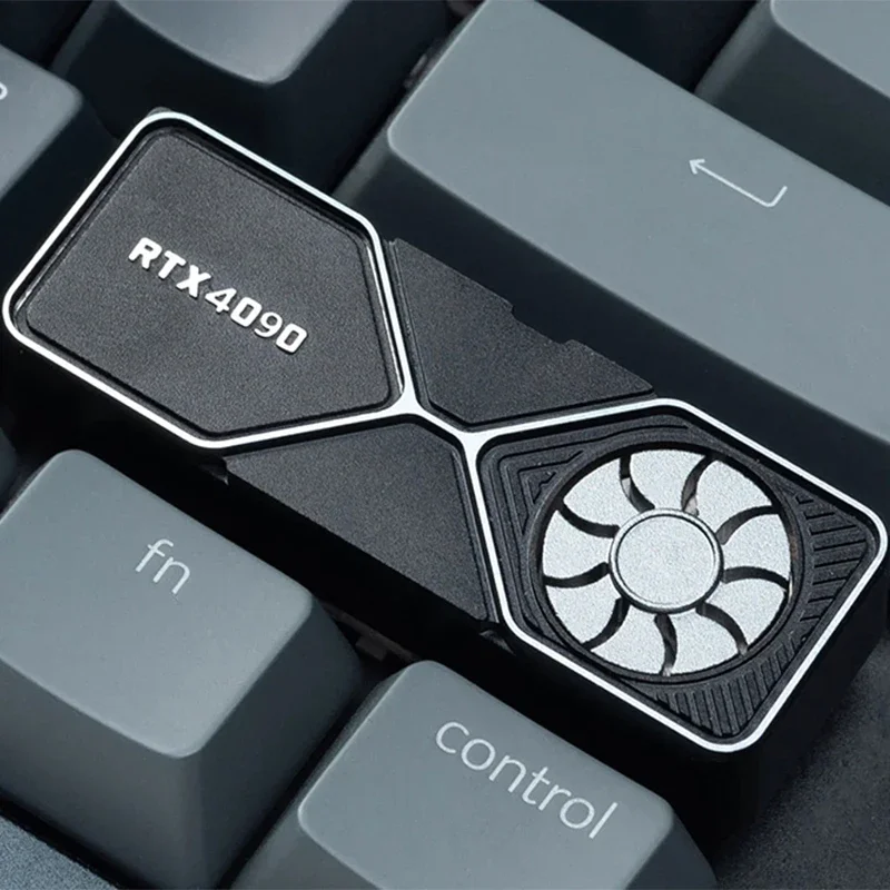 Rtx4090 أغطية المفاتيح بارد Keycap بطاقة الرسومات مظهر مفتاح غطاء للوحة المفاتيح باستخدام الحاسب الآلي بأكسيد الألومنيوم متوافق الكرز Mx التبديل