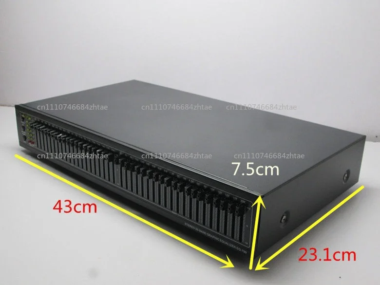 Dual 20 Segment Stereo Equalizer Amplifier Preamp EQ Tone Treble Midrange Bass 40-Band Equalizer EQ-799
