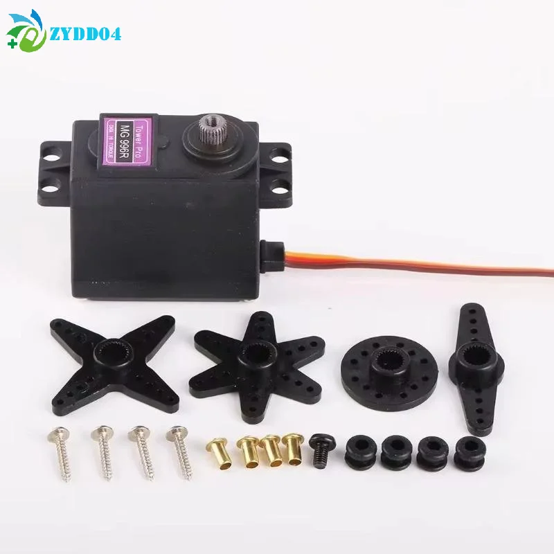 ● 1세트 180/360도 디지털 모델 항공기 차량 로봇 팔 조향 서보 SG90 MG996R 금속 표준 서보