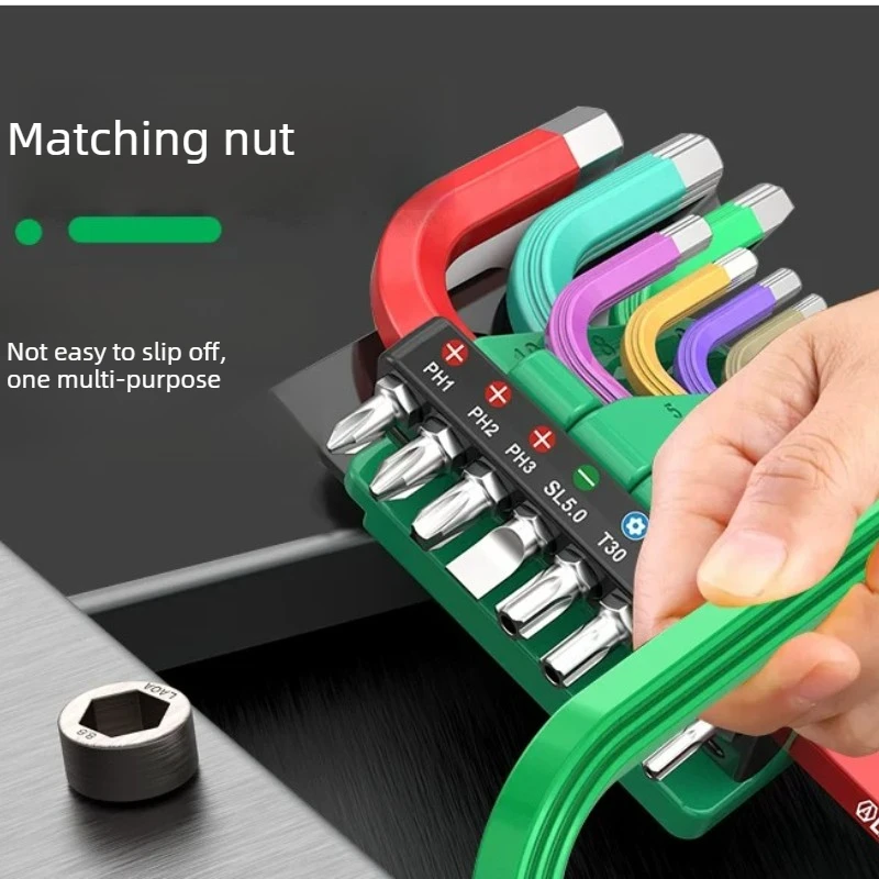 

Colorful Hex Key Set Long Hexagonal Screwdriver Tools Assorted Sizes