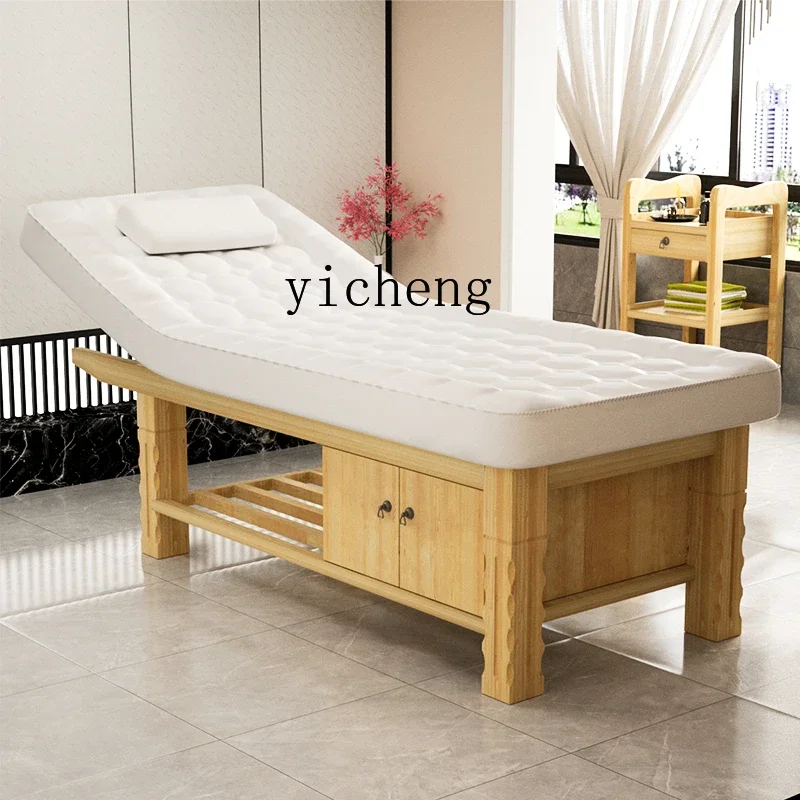 

ZC solid wood beauty bed beauty salon special massage bed physiotherapy tattoo spa bed folding home