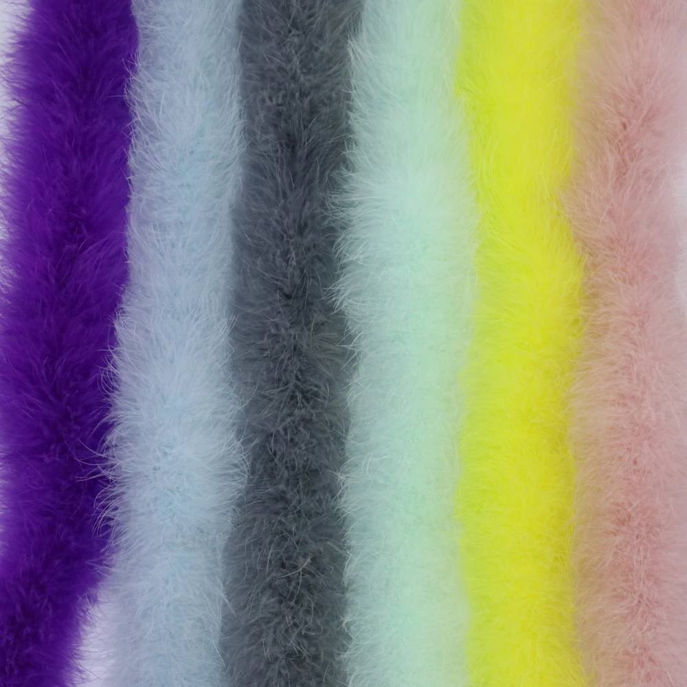 20-22 48-50 Grams 2meter Turkey Feather Boa Thicken Fluffy Marabou Plumes Scarfs for Cosplay Handicraft Party Clothes Accessory