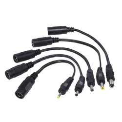 10X DC Power Cable Male to Female Adapter 5.5 x 2.1 Female to 5.5x2.5mm 3.0x1.1mm 2.5x0.7mm 3.5x1.35mm 4.0x1.7mm Male Connector